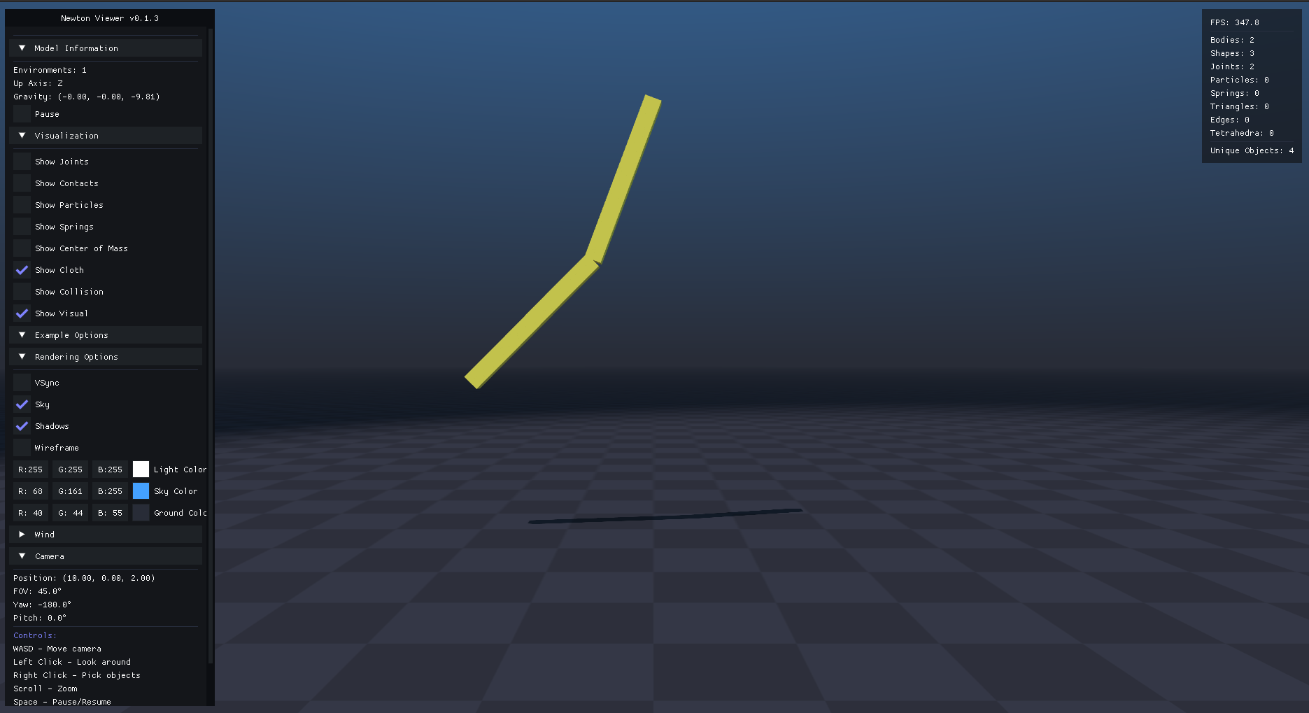 Two-Link Pendulum Simulation